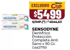 Sensodyne - Dent07frico Protecci07n Completa Anti Sarro x 90 Gr. C07d:27750