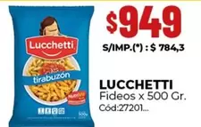 Lucchetti - Fideos tirabuzón Cód:27201