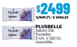 Plusbelle - Jabón De Tocador 3 Un. x 120 Gr. Cód:40256