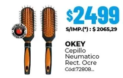 Okey - Cepillo Neumatico Rect. Ocre Cód:72808