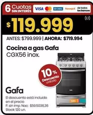Gafa - Cocina a gas