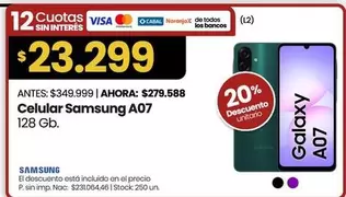 Samsung - Celular A07 128 Gb.