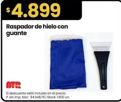 Raspador de hielo con guante