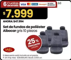 Set de fundas de poliéster 10 piezas