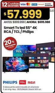 TCL - Smart Tv led 55" 4K