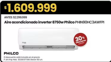 Philco - Aire acondicionado inverter 8750w