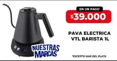 Mar del Plata - PAVA ELECTRICA VTL BARISTA 1L
