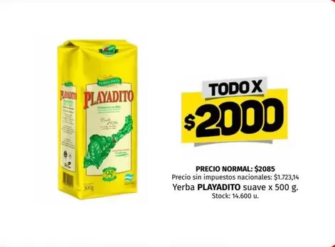 Playadito - Yerba PLAYADITO suave