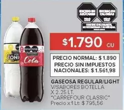 Carrefour - Gaseosa Regular/Light