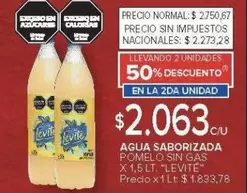 X$ - AGUA SABORIZADA POMELO SIN GAS