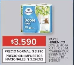 Carrefour - Papel Higi00enico Doble Hoja