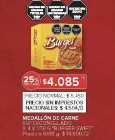 X$ - Medallón de Carne Supercongelado