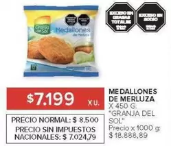 Granja del Sol - Medallones de Merluza