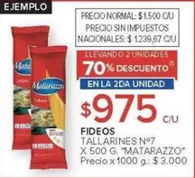 Matarazzo - FIDEOS TALLARINES N°7