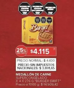 X$ - Medallón de Carne Supercongelado