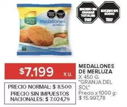 Granja del Sol - MEDALLONES DE MERLUZA