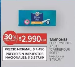 Carrefour - TAMPONES SUPER/MEDIO