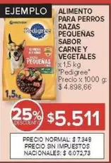 Pedigree - ALIMENTO PARA PERROS RAZAS PEQUEÑAS SABOR CARNE Y VEGETALES