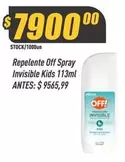 Off - Repelente Spray Invisible Kids