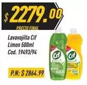 Cif - Lavavajilla Limon 500ml Cod. 19493/94