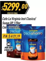 La Virginia - Cafe  Inst Clasico/ Suave DP 170gr Cod. 17719/20