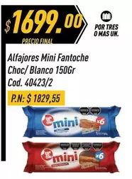 Fantoche - Alfajores Mini  Choc/ Blanco 150Gr Cod. 40423/2