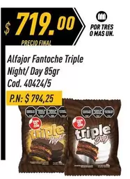Fantoche - Alfajor  Triple Night/ Day 85gr Cod. 40424/5