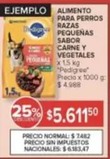 Pedigree - ALIMENTO PARA PERROS RAZAS PEQUEÑAS SABOR CARNE Y VEGETALES