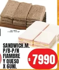 X$ - SANDWICH.M. P/B-P/N FIAMBRE Y QUESO