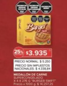 X$ - Medallón de Carne Supercongelado