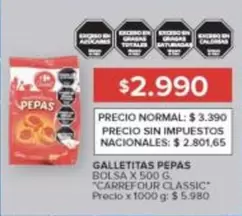 X$ - GALLETITAS PEPAS
