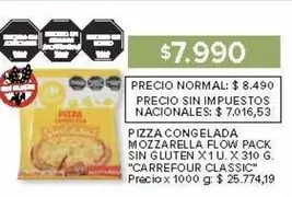 Flow - PIZZA CONGELADA MOZZARELLA FLOW PACK SIN GLUTEN