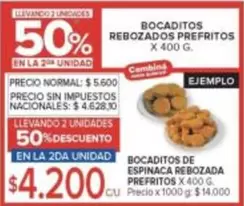 X$ - BOCADITOS REBOZADOS PREFRITOS