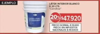 Carrefour - LÁTEX INTERIOR BLANCO