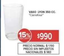 Carrefour - VASO LYON 350 CC.
