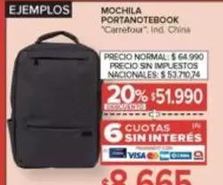 Carrefour - MOCHILA PORTANOT</h4>EBOOK
