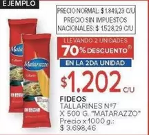 Matarazzo - FIDEOS TALLARINES N°7