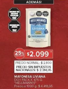 Hellmann's - Mayonesa Liviana