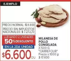 Carrefour - MILANESA DE POLLO CONGELADA