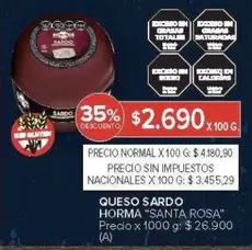 Sardo - QUESO SARDO HORMA "SANTA ROSA"