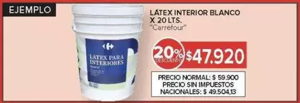 Carrefour - LATEX INTERIOR BLANCO