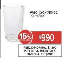 Carrefour - VASO LYON 350 CC.