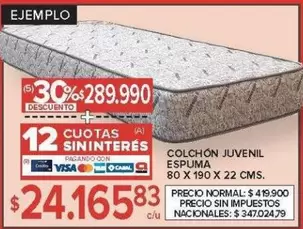 X$ - COLCHÓN JUVENIL ESPUMA