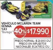 VEHICULO MCLAREN TEAM SENNA 1:43