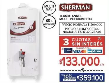 sherman - TERMOTANQUE