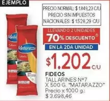 Matarazzo - FIDEOS TALLARINES N°7