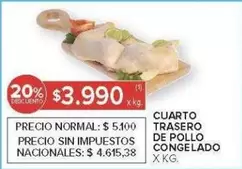 X$ - CUARTO TRASERO DE POLLO CONGELADO