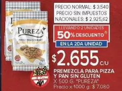 Pureza - PREMEZCLA PARA PIZZA Y PAN SIN GLUTEN