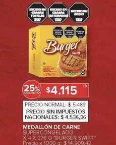 X$ - Medallón de Carne Supercongelado