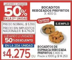 X$ - BOCADITOS REBOZADOS PREFRITOS